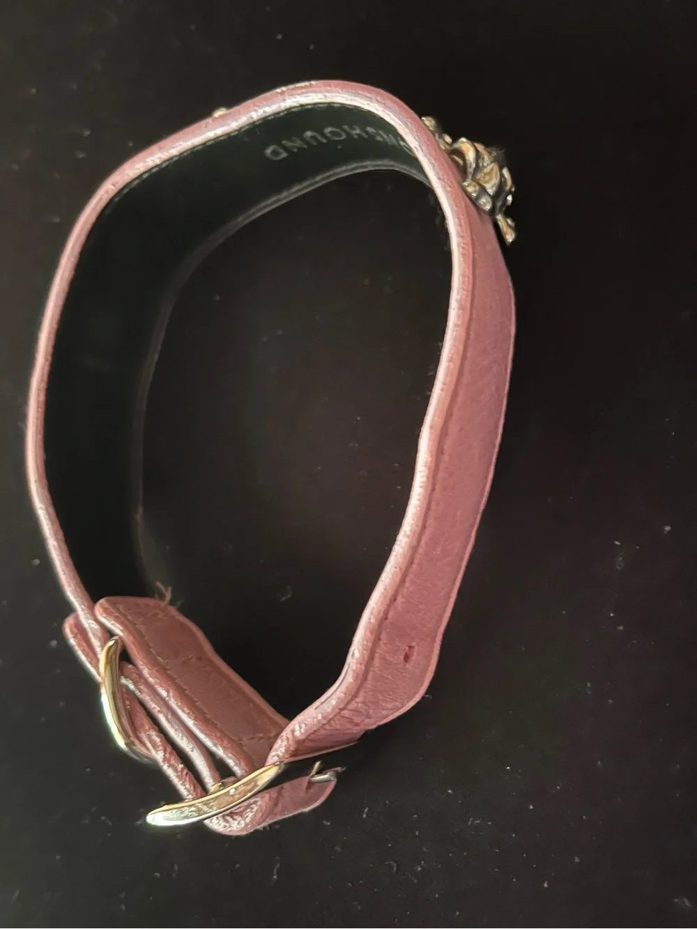 Hamptons Hound Pink Skeleton Rhinestone Embellished Dog Collar